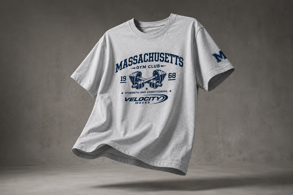 Massachusetts Gym Heavyweight T-Shirt
