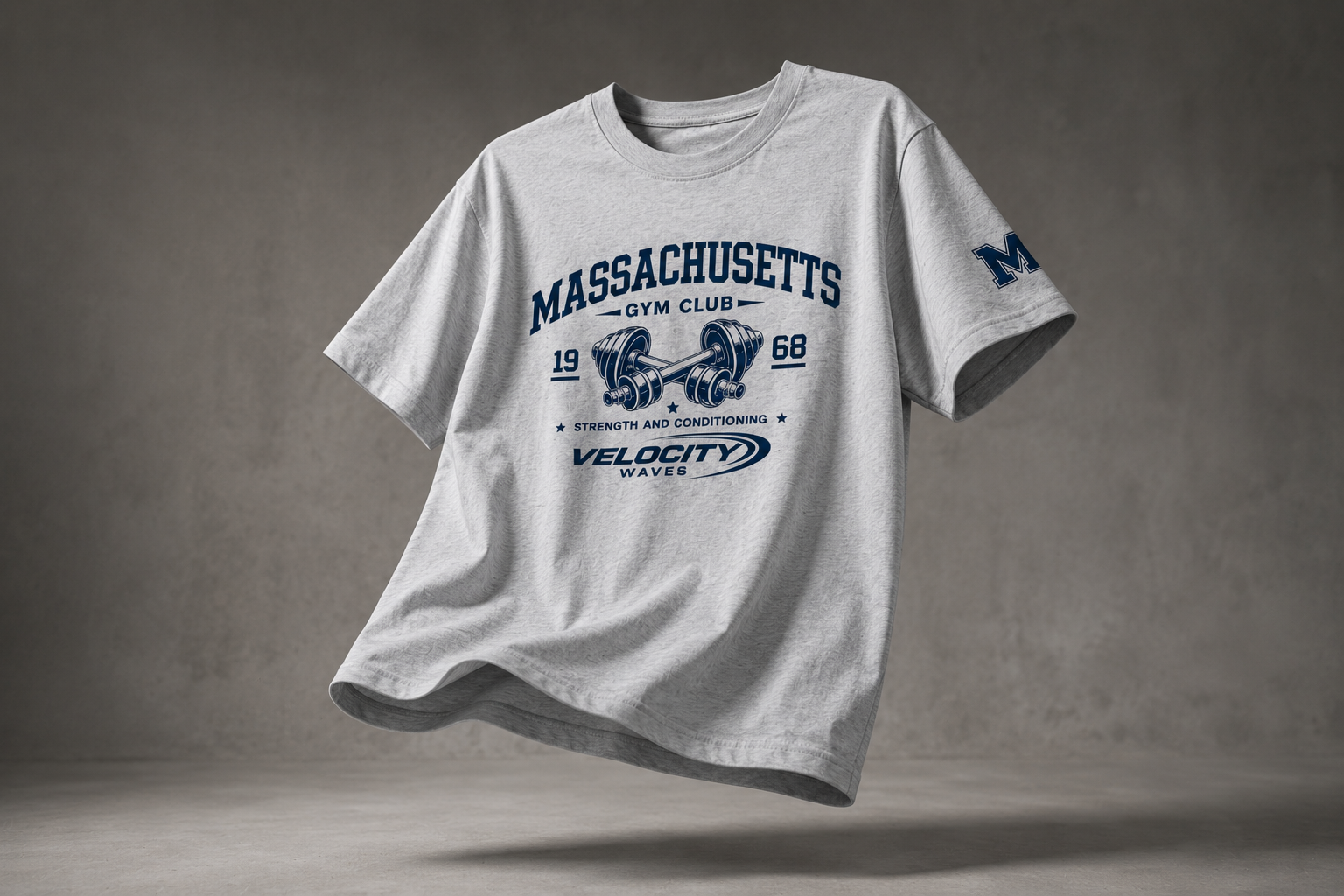 Massachusetts Gym Heavyweight T-Shirt